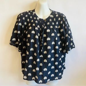 🌺 3/$25 Juicy Couture Dark Navy Printed Top